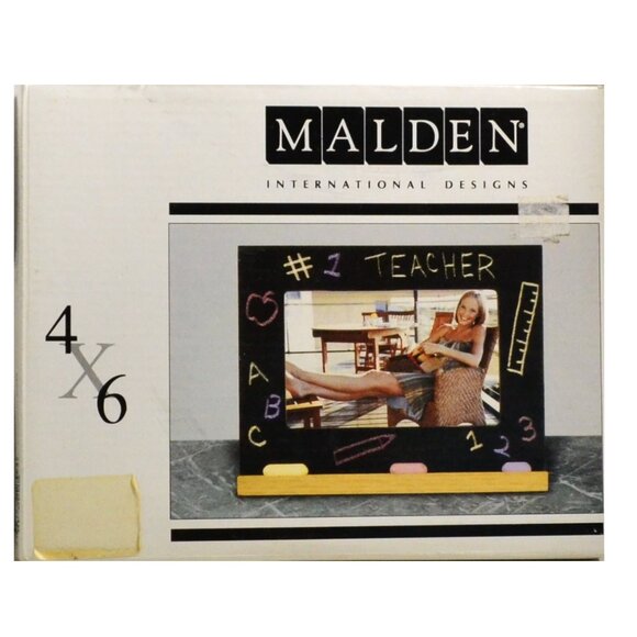 Gift For Teacher 4 x 6 Wood Frame Black Board Design Malden International Boxed - Picture 4 of 4